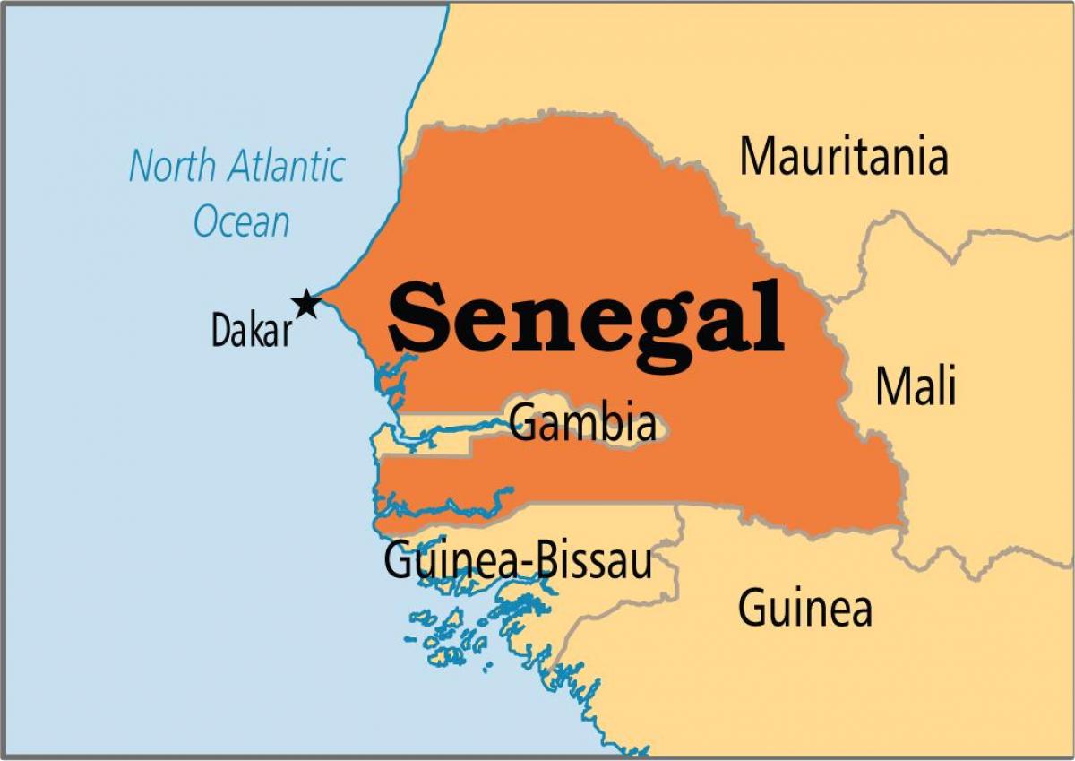 Senegal på verdens kart