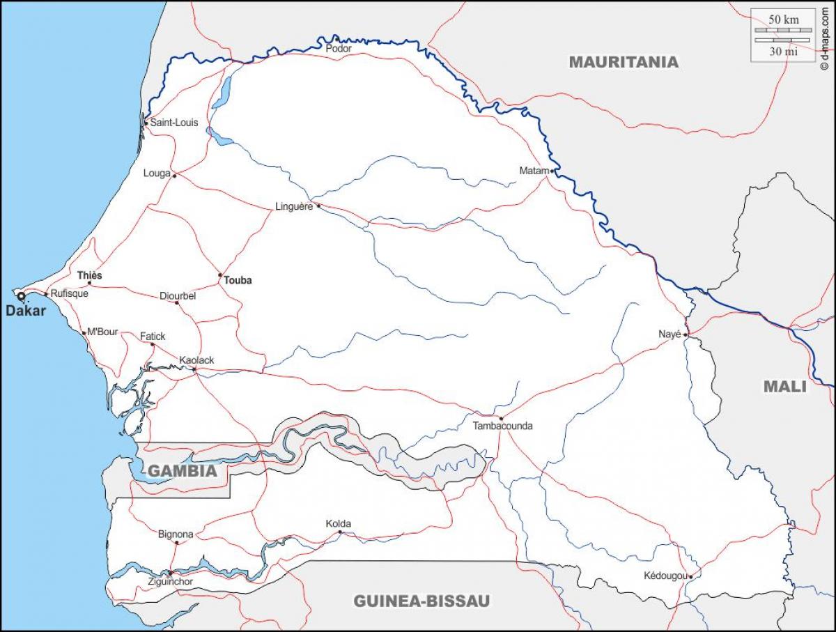kart over touba Senegal